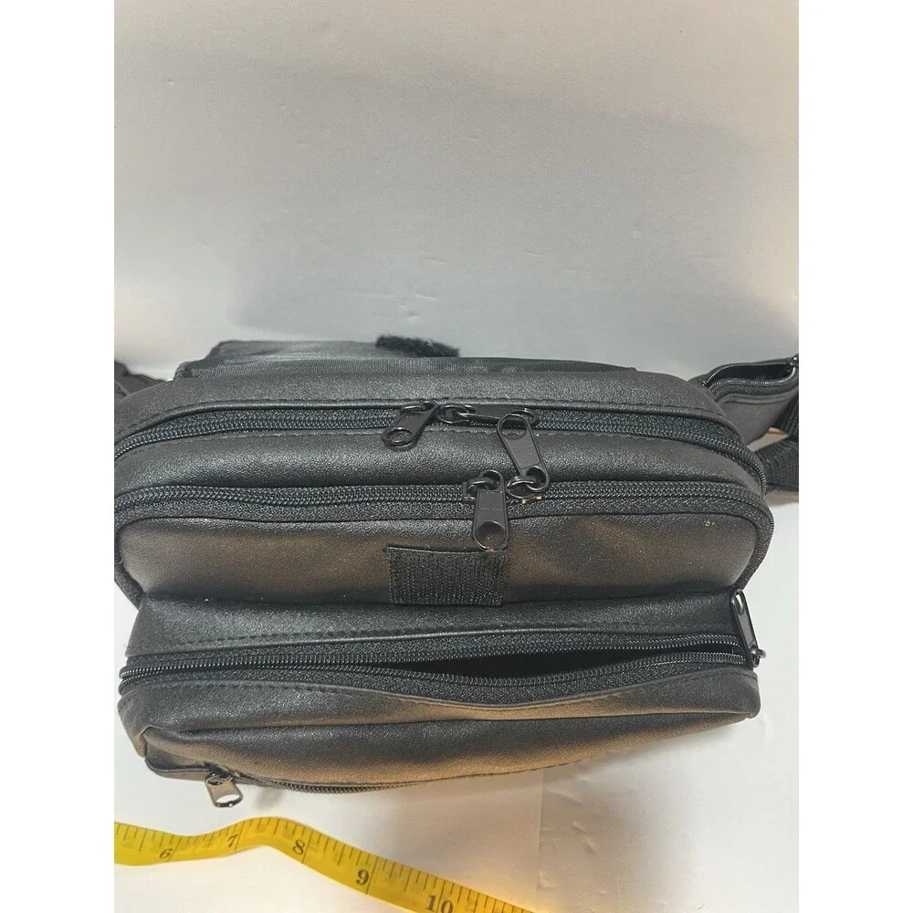 Nikon Camera Fanny Waist Pack Bag Black Nylon Vintage Crossbody Bag Leather NEW